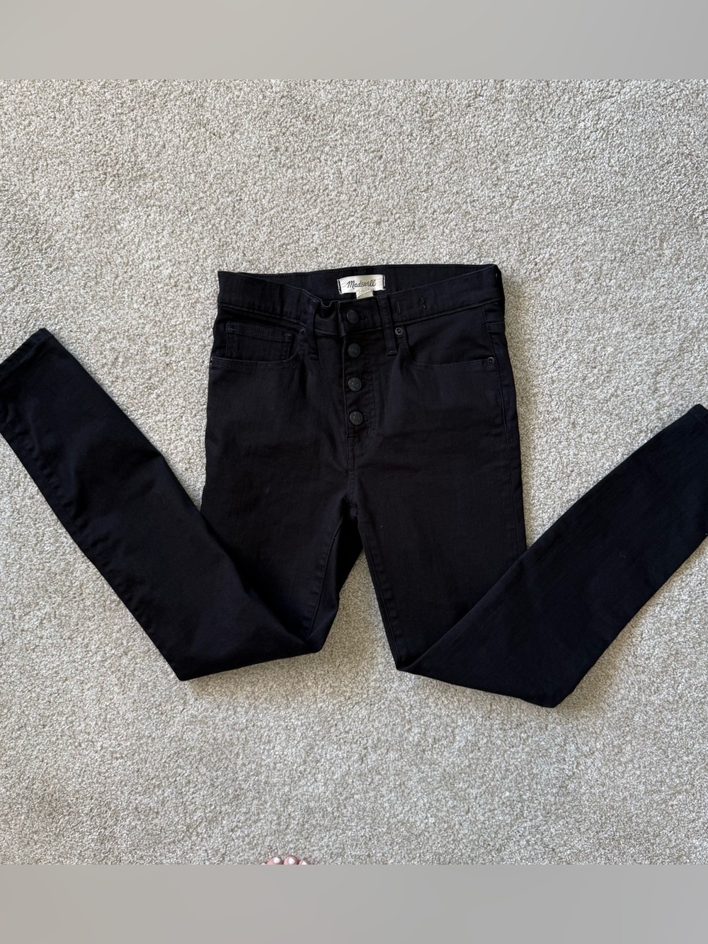 Madewell Black Denim 9” High Rise Skinny Jeans Womens Size 26